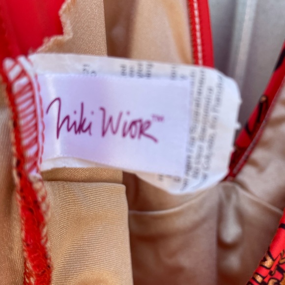 Niki Wior Orange Deep V Buckle Bathing Suit - Picture 5 of 6